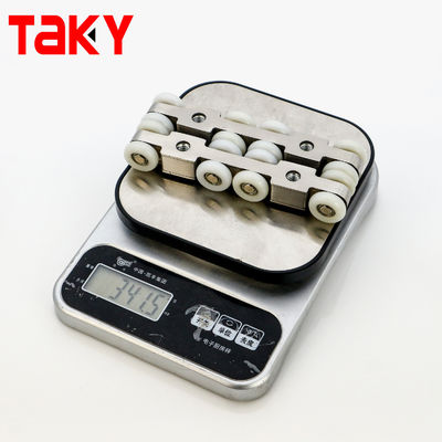 ฮาร์ดแวร์ลูกรอกประตูบานเลื่อน 8 ล้อ ปิดแบบนุ่มนวลสำหรับตู้เสื้อผ้าเฟอร์นิเจอร์ทันสมัย