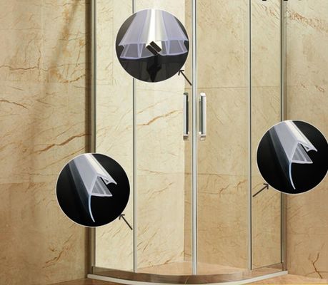 สายปิด PVC กันน้ําโปร่ง สําหรับประตูแก้วห้องน้ําที่เลื่อน ความกว้าง 6-12 มม