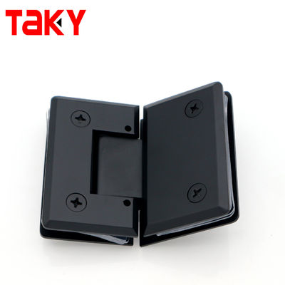 อุปกรณ์ฮาร์ดแวร์ประตูบานกระจก บานพับประตูห้องอาบน้ำแบบปรับได้ 135 องศา กระจกต่อกระจก ขอบเอียง