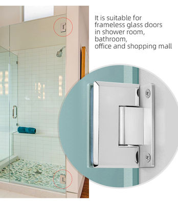 บานพับประตูห้องอาบน้ำสแตนเลสสตีล H Type สำหรับโรงแรม กระจกเงา ขอบเอียง 12 มม.