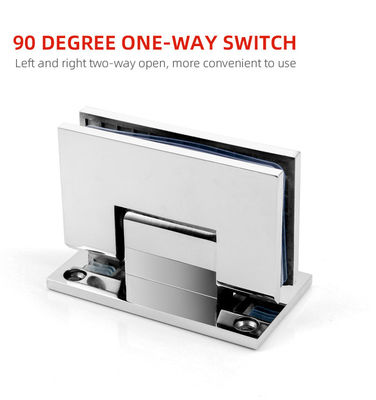 บานพับประตูห้องอาบน้ำสแตนเลสสตีล H Type สำหรับโรงแรม กระจกเงา ขอบเอียง 12 มม.