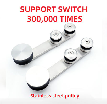 Corrosion Resistant Hotel Glass Barn Door Hardware Fitting with Zinc Alloy Material