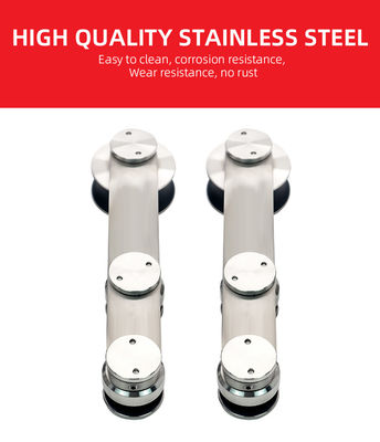 ชุดฮาร์ดแวร์ประตูเลื่อนกระจกแบบไร้กรอบสำหรับห้องอาบน้ำคุณภาพสูง