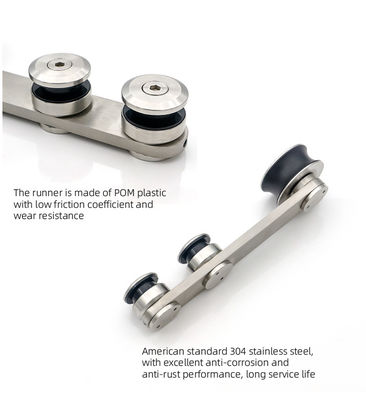 ชุดฮาร์ดแวร์ประตูเลื่อนกระจกแบบไร้กรอบสำหรับห้องอาบน้ำคุณภาพสูง