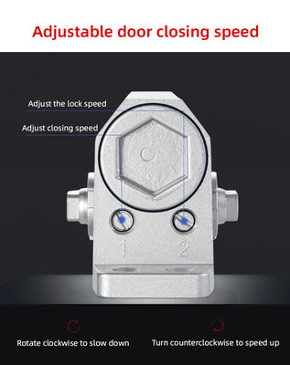 น้ำหนักประตูสูงสุด 45-65 กก. การใช้งานที่ปลอดภัยสำหรับประตูบานเลื่อนอัตโนมัติ ตัวปิดประตูแบบสไลด์ในอลูมิเนียมอัลลอย