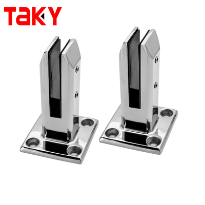 8-12mm Stainless Steel Bolt Down Glass Railing Clamp