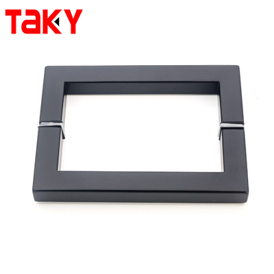 Factory 304 Stainless Steel Matt Black Color Square Tube Glass Door Handle