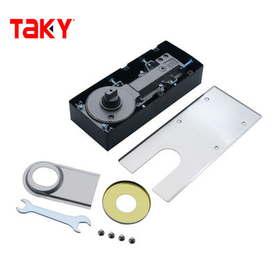 โรงแรมเชิงพาณิชย์ประตูกระจกฮาร์ดแวร์ชั้นสปริงประตูเครื่องใกล้ชิด