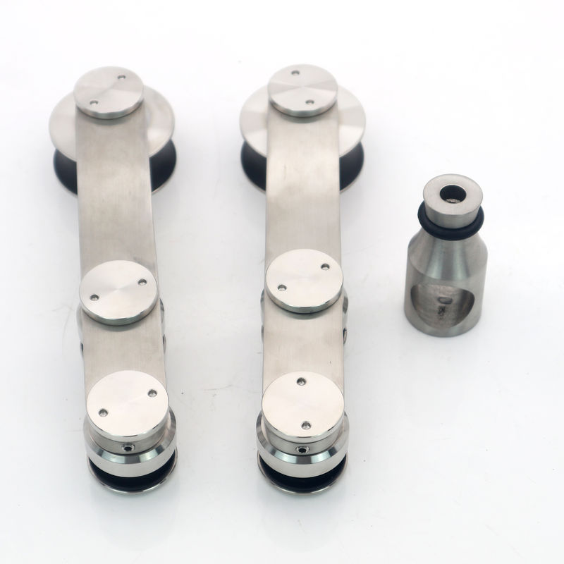 ชุดฮาร์ดแวร์ประตูเลื่อนกระจกแบบไร้กรอบสำหรับห้องอาบน้ำคุณภาพสูง