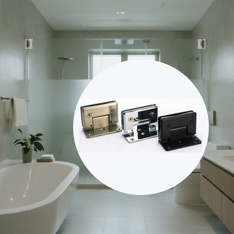 ห้องน้ำสแตนเลสสตีลทรายประตูกระจกบานพับ 90 องศาผนังกับบานพับประตูกระจกบานพับ