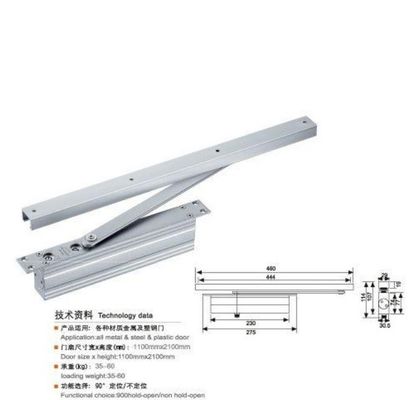 ราคาดี โรงแรมโมเดิร์น ดีไซน์ 85 กิโลกรัม ไฟเรทสองความเร็วปรับได้ ไฮดรอลิก ซ่อนสปริง ไม้ปิดประตูซ่อน ออนไลน์