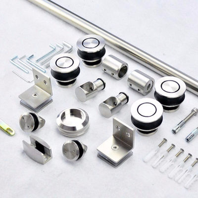 ราคาดี 8-12 มิลลิเมตร Frameless Glass Door Sliding Mirror Barn Door Kit สําหรับห้องน้ําโรงแรมและตู้เก็บของ ออนไลน์