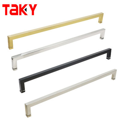 6-14mm หนาแก้ว เหล็กสี่เหลี่ยม รูป L ประตูแก้วคู่ขนาดใหญ่