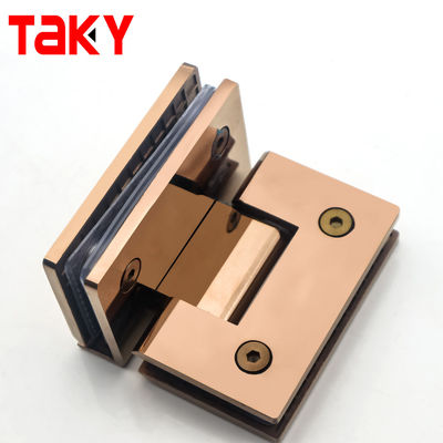 ราคาดี 90 Degree Glass Hinge Modern Frameless Glass to Glass Shower Hinge Rose Gold Bathroom Shower Door Hinges ออนไลน์