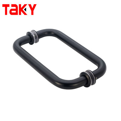 ราคาดี แมท ดํา ซาตินกลม สแตนเลสดึงมือมือฝักน้ํามือประตูแก้ว ออนไลน์