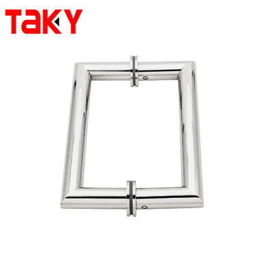 ราคาดี SS304 สแตนเลส กระจกประตูดึงมือกับ 203 * 203 * 19 * 1.0mm ขนาดและการออกแบบที่ทันสมัยสําหรับอาบน้ําและห้องน้ํา ออนไลน์