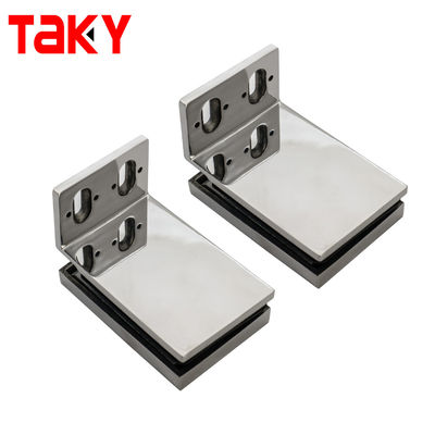 บานพับประตูห้องอาบน้ำกระจก 90 องศาขัดเงาสำหรับกระจกขนาด 8-12 มม. ทำจากทองเหลืองตัน