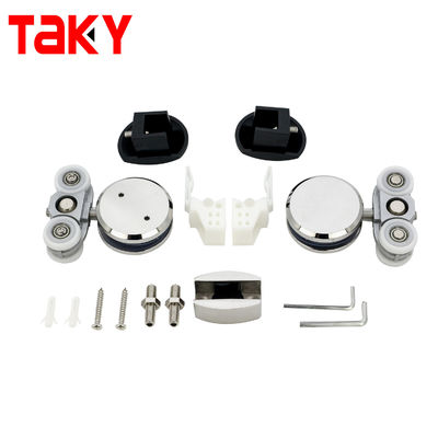 ราคาดี Silver Plated Mirror Finish Sliding Shower Door Top Track Fittings Glass Slding Door Hardware ออนไลน์