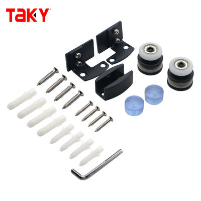 ราคาดี Stainless Steel 304 Black Bathroom Sliding Door Kit Sliding Shower Glass Door Hardware System ออนไลน์