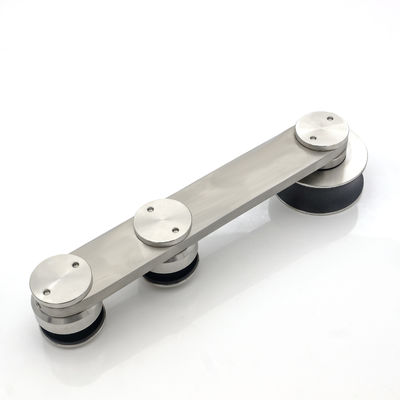 สแตนเลส Frameless ห้องอาบน้ำฝักบัวบานเลื่อนระบบประตูโรงแรม Glass Barn ประตูฮาร์ดแวร์ติดตั้งประตูบานเลื่อนชุด