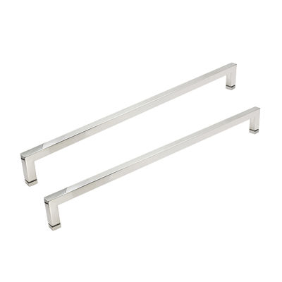 ราคาดี สแตนเลสสตีลสแควร์เงินประตูดึงผ้าเช็ดตัวบานเลื่อนประตูกระจก ออนไลน์