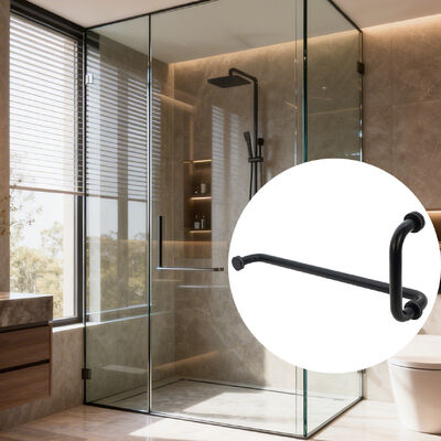 ราคาดี มือจับประตูกระจกอาบน้ำ 12 นิ้ว สแตนเลส 304 มือจับอาบน้ำทรงกลมสีดำ ออนไลน์