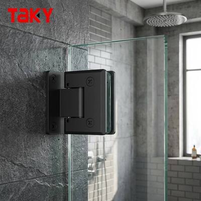 โมเดิร์น 90 องศากระจกผนังบานพับประตูห้องอาบน้ำสแตนเลสบานพับกระจก Frameless สำหรับโรงแรม